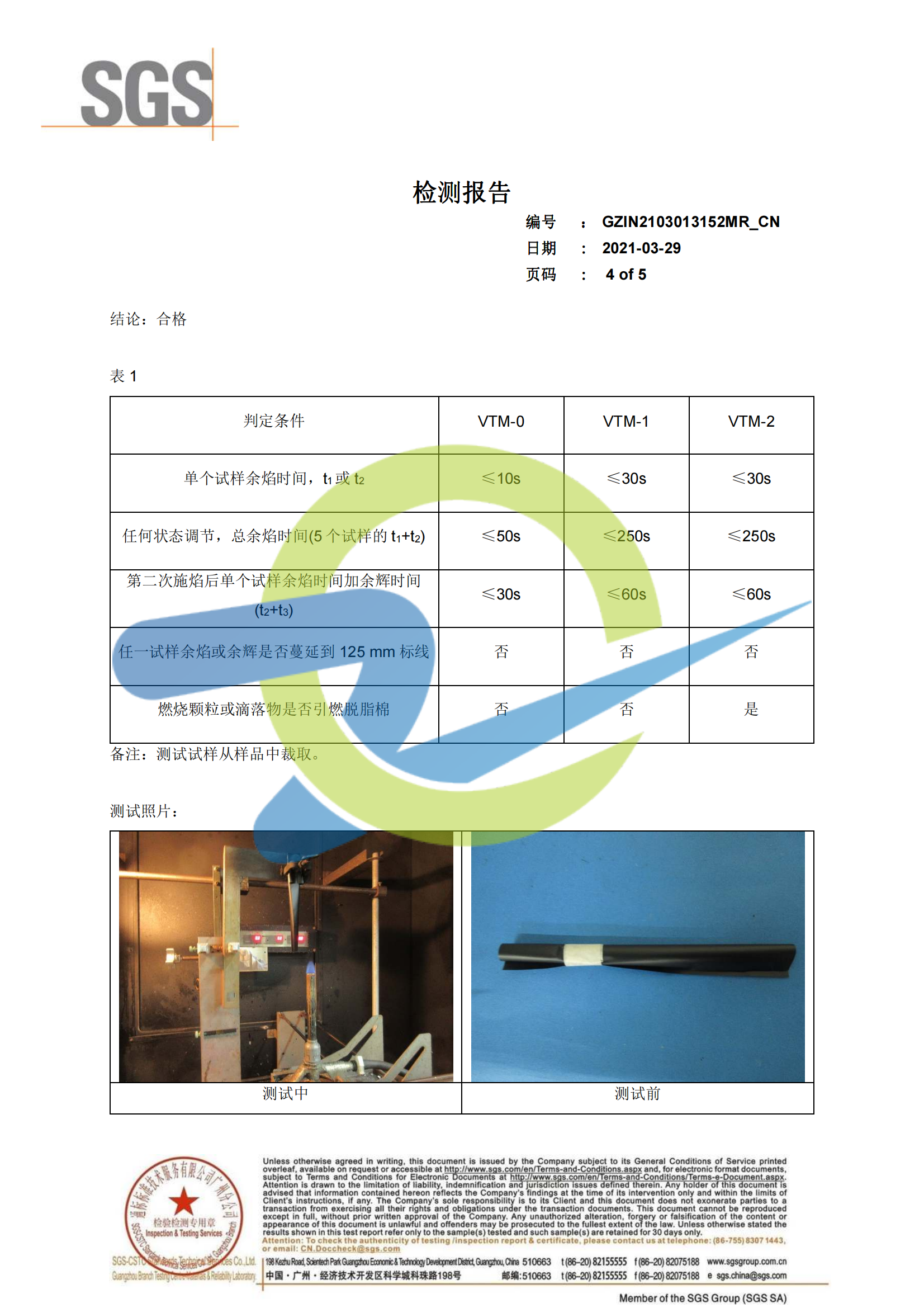 防水阻燃TPU膜检测报告